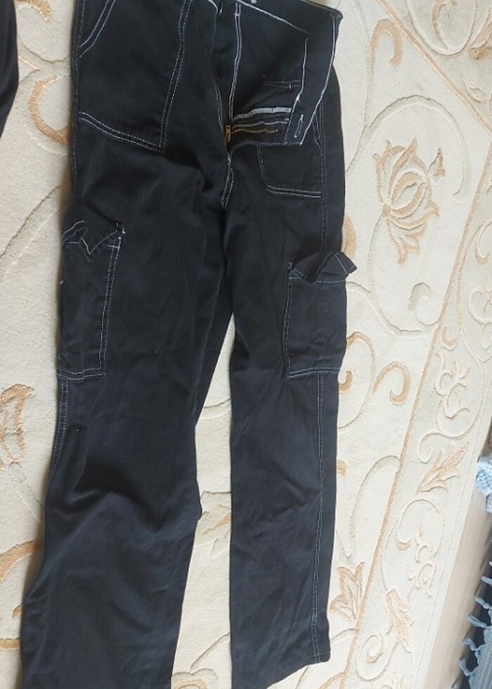 Kargo tip kot pantolon - Görsel 2