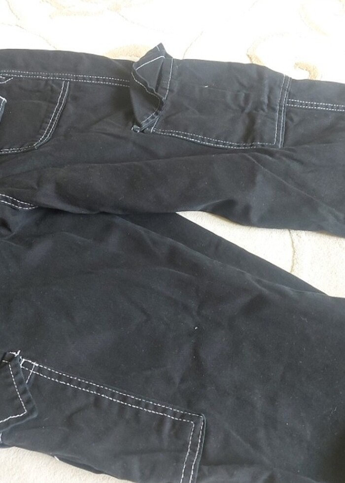 Kargo tip kot pantolon - Görsel 3