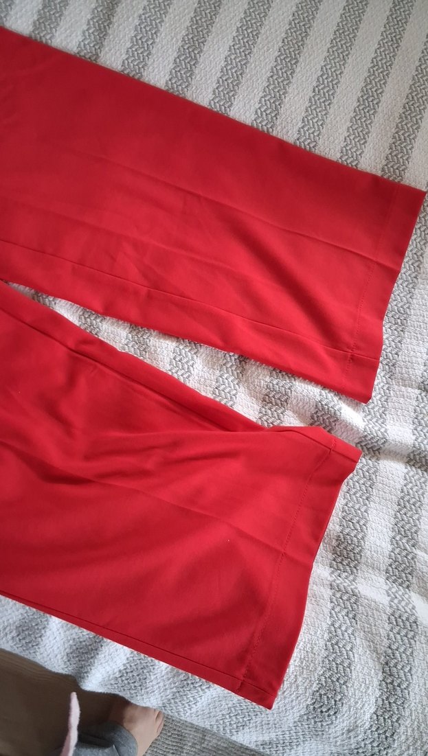 Addax Düğmeli Kırmızı Kadın Kumaş pantolon - Görsel 3