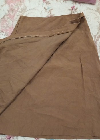 Bej Midi Keten Etek - Görsel 2