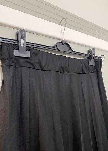 Kadın Siyah Piliseli Uzun Etek - Görsel 2