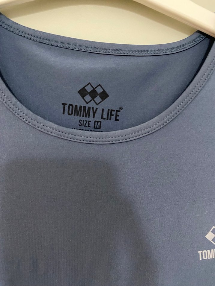 Kadın Lacivert Kısa Kollu Spor Tişört - Görsel 2