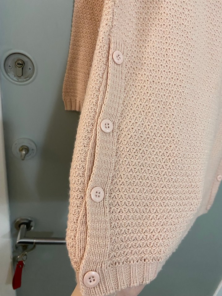 Bej Örgü Kadın Triko Uzun Kollu Kazak - Görsel 4