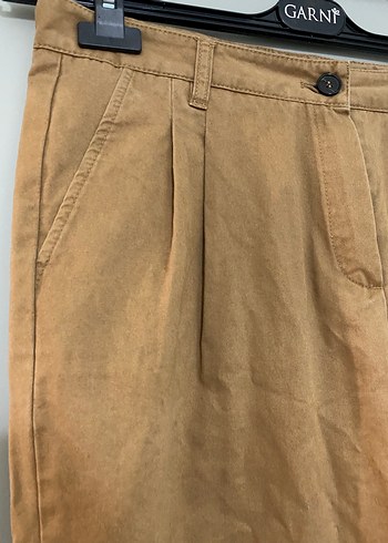 Bej Kadın Keten Kumaş Pantolon - Görsel 2