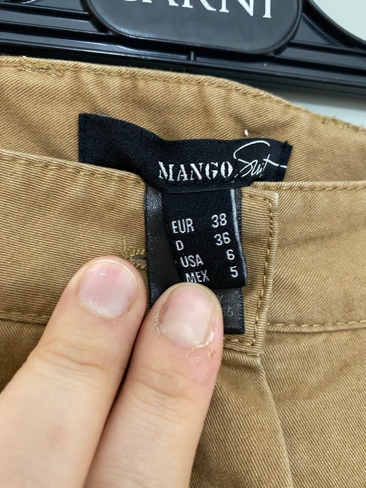 Bej Kadın Keten Kumaş Pantolon - Görsel 4