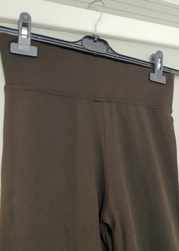 Kahverengi Kadın Dar Kesim Midi Tayt - Görsel 3