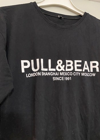 Siyah Baskılı Oversize Kadın Tişört - Görsel 2