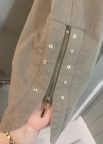 Bej Keten Salaş Etek - Görsel 6