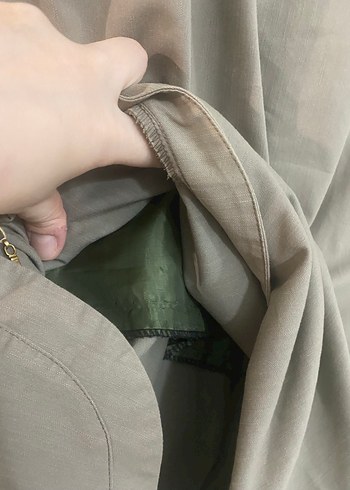 Bej Keten Salaş Etek - Görsel 7