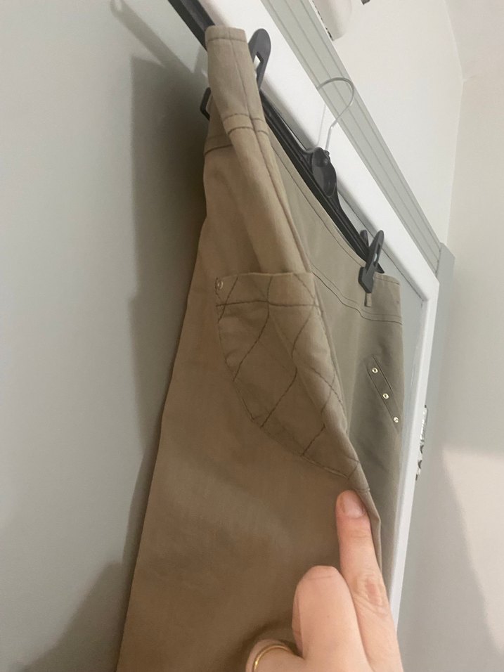 Bej Keten Salaş Etek - Görsel 3