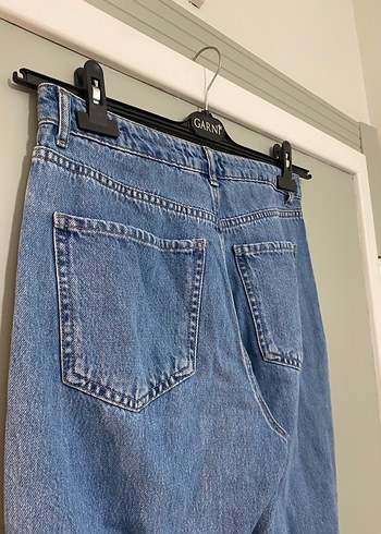 Kadın Mavi Denim Regular Fit Midi Jean - Görsel 5