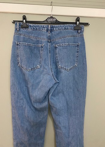 Kadın Mavi Denim Regular Fit Midi Jean - Görsel 4