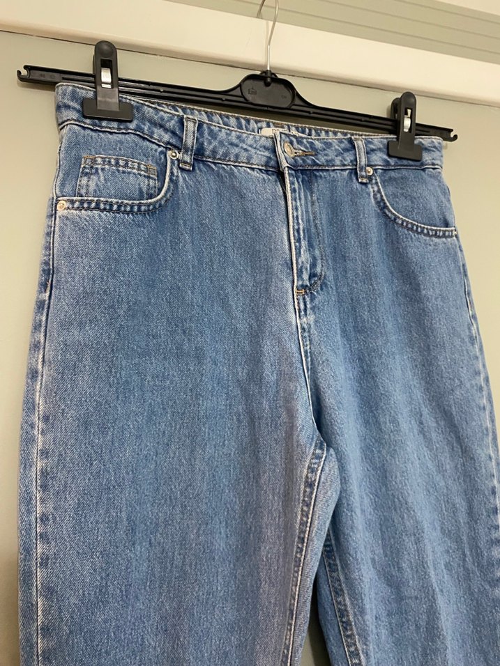 Kadın Mavi Denim Regular Fit Midi Jean - Görsel 2