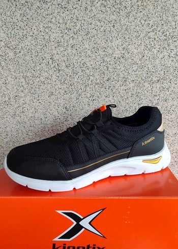 kadın Siyah Elastik Spor Ayakkabı kinetik