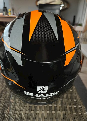 Turuncu Kemerli Biker Motosiklet Kaskı - Görsel 6