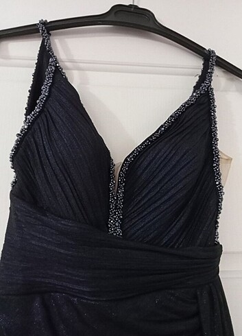 Lacivert elbise - Görsel 6