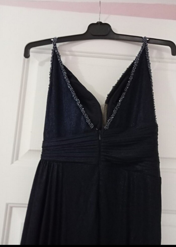 Lacivert elbise - Görsel 2