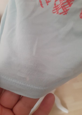 Mavi Baskılı Hamile Tişörtü - Görsel 3