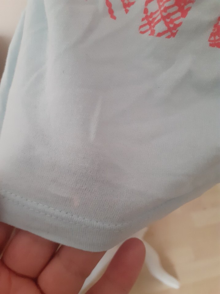 Mavi Baskılı Hamile Tişörtü - Görsel 3