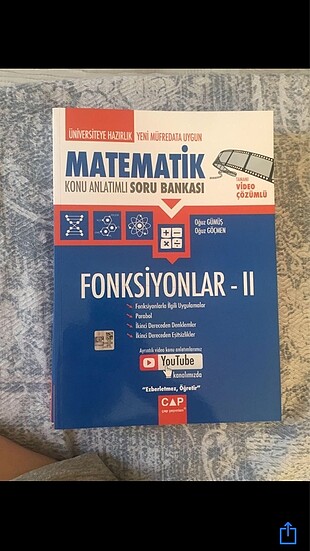 Çap Yayınları YKS Matematik AYT Fonksiyonlar Fasikülü