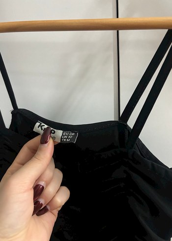 Kadın Siyah Büzgülü Askılı Mini Büstiyer - Görsel 6