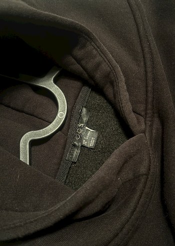 Cos Siyah Kapüşonlu Crop Kadın Sweatshirt