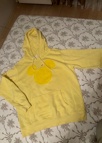 H&M Mickey Mouse Kapüşonlu Kadın Sweatshirt