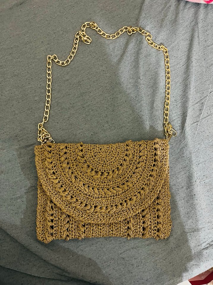 Zincir Detaylı Bej Kadın çanta - Görsel 2