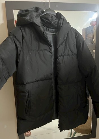 Düğmeli Midi Gri Kadın Kışlık Ceket - Görsel 2