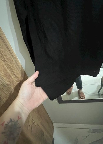 LCW Siyah Kadın Salaş Yün Kazak - Görsel 3