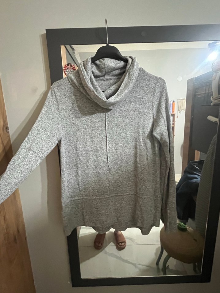 LCW Gri Yumuşak Dokulu Yüksek Yakalı Kadın Kazak - Görsel 3