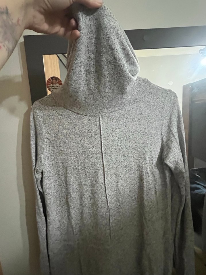 LCW Gri Yumuşak Dokulu Yüksek Yakalı Kadın Kazak - Görsel 4