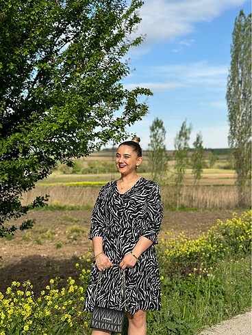 Zebra desen elbise