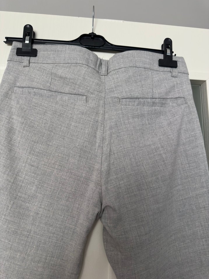 Gri Regular Fit Keten Erkek Pantolon - Görsel 5