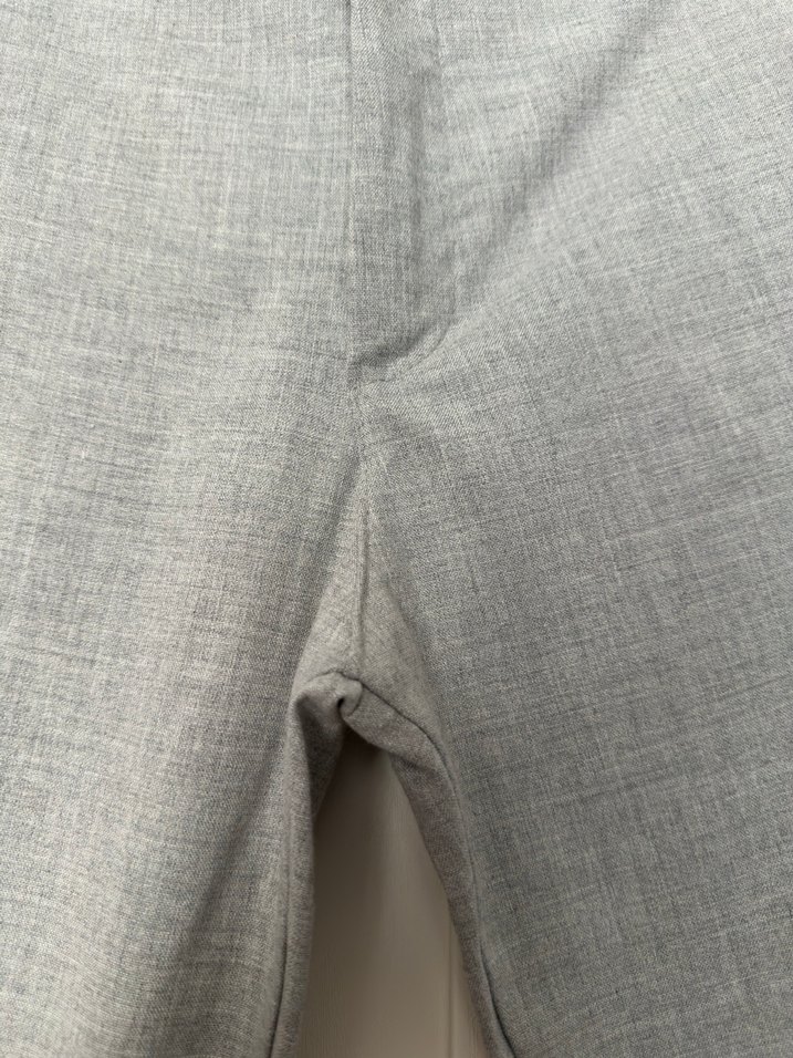 Gri Regular Fit Keten Erkek Pantolon - Görsel 3