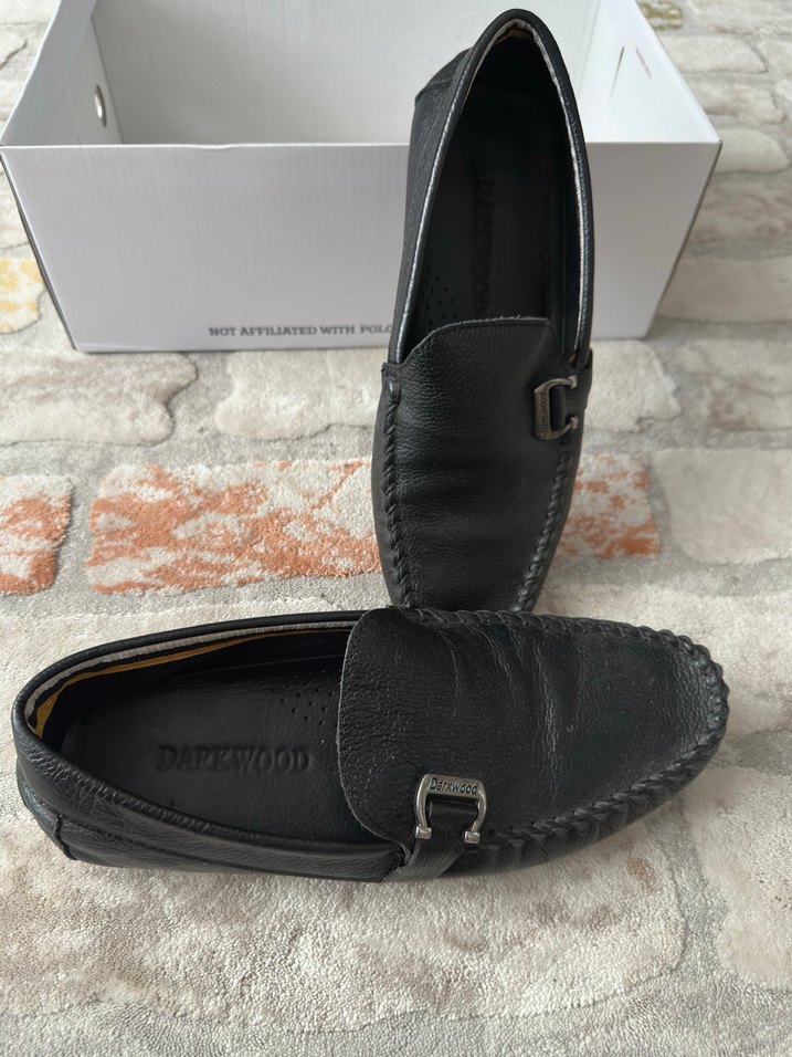 Erkek  Siyah Deri Tokalı Loafer - Görsel 2