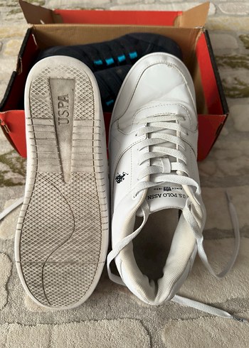 Beyaz Polo Assn. Bağcıklı Spor Ayakkabı - Görsel 4