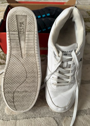 Beyaz Polo Assn. Bağcıklı Spor Ayakkabı - Görsel 2