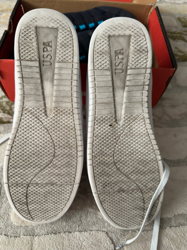 Beyaz Polo Assn. Bağcıklı Spor Ayakkabı - Görsel 3