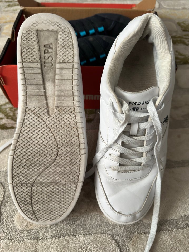 Beyaz Polo Assn. Bağcıklı Spor Ayakkabı - Görsel 2