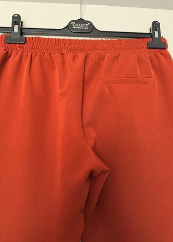 Beli Kemerli Koyu Kırmızı Kadın Kumaş Pantolon - Görsel 4