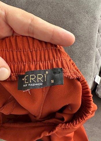 Beli Kemerli Koyu Kırmızı Kadın Kumaş Pantolon - Görsel 5