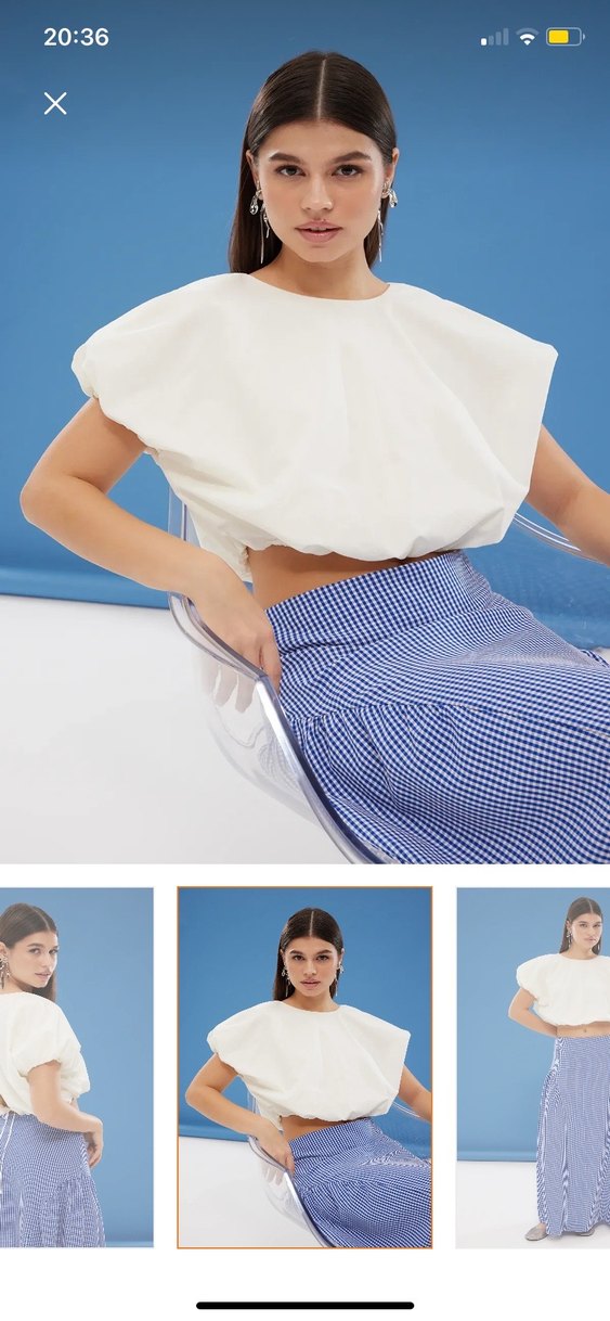 Bej arkası dekolte crop - Görsel 2