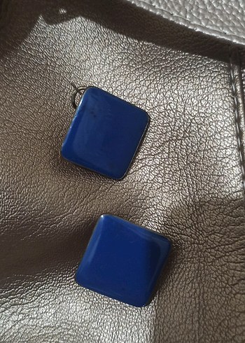 Diğer Kadın Mavi Mini Tokalı Küp Küpe