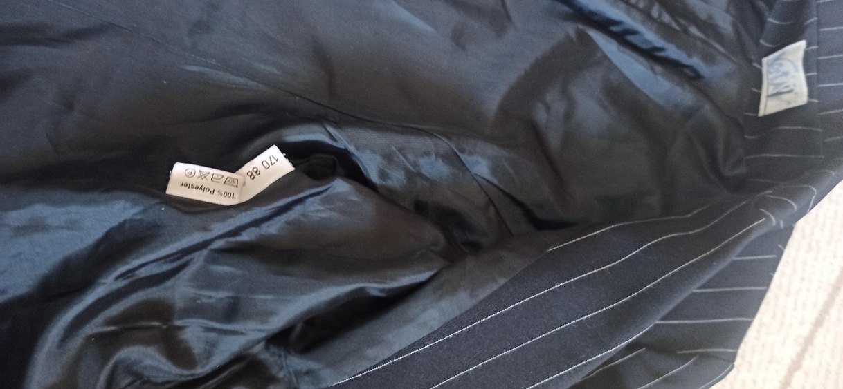 Düğmeli Siyah Çizgili Kadın Uzun Ceket yeni - Görsel 5