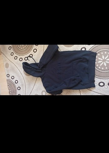 Moncler Erkek Kapüşonlu Fermuarlı Gri Sweatshirt s ,m uyumlu - Görsel 2