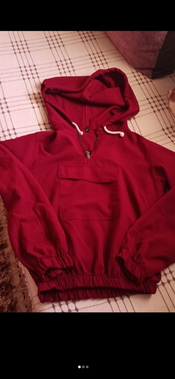 Moncler Erkek Kapüşonlu Fermuarlı Gri Sweatshirt s ,m uyumlu - Görsel 4