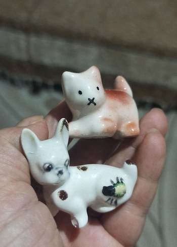 Pastel Tonlarda Seramik Kedi Figürleri - Görsel 2