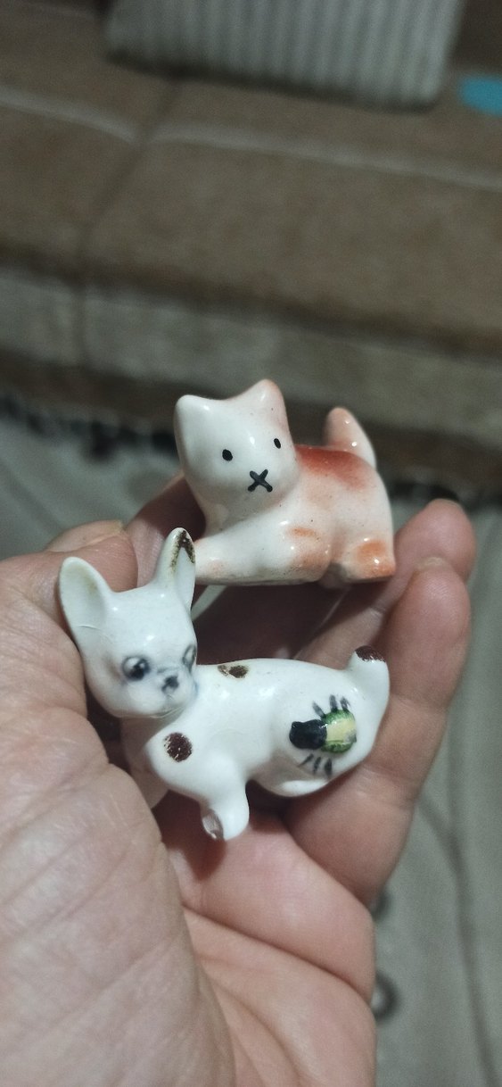 Pastel Tonlarda Seramik Kedi Figürleri - Görsel 2