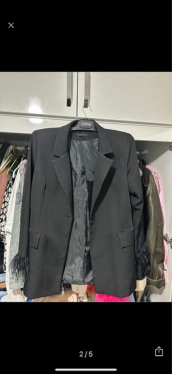 Kolları Tüylü BLAZER Ceket